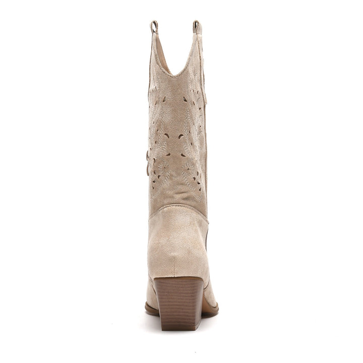 Smile Favorites Cowboylaarzen Beige Suède Western
