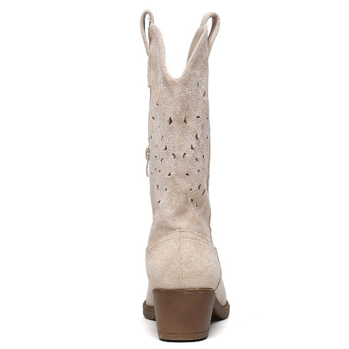 Smile Favorites Cowboylaarzen Beige Suedine Western