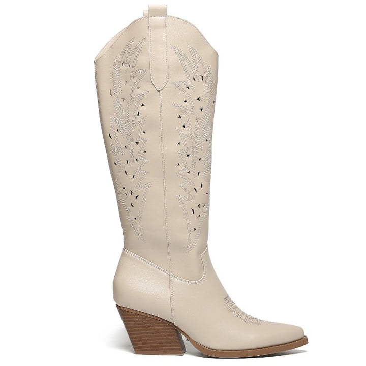 Smile Favorites Cowboylaarzen Beige Western Hoog