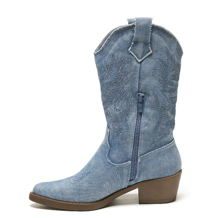 Smile Favorites Cowboylaarzen Blauw Denim