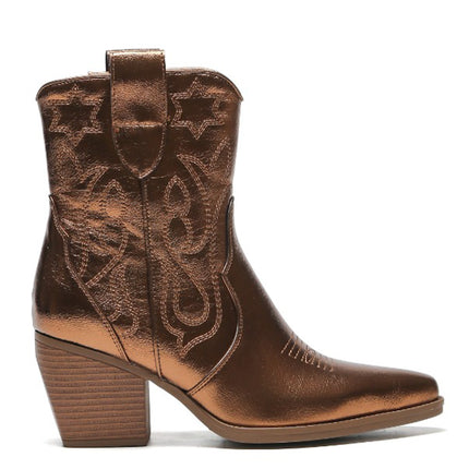 Smile Favorites Cowboylaarzen  Brons Metallic Kort Star