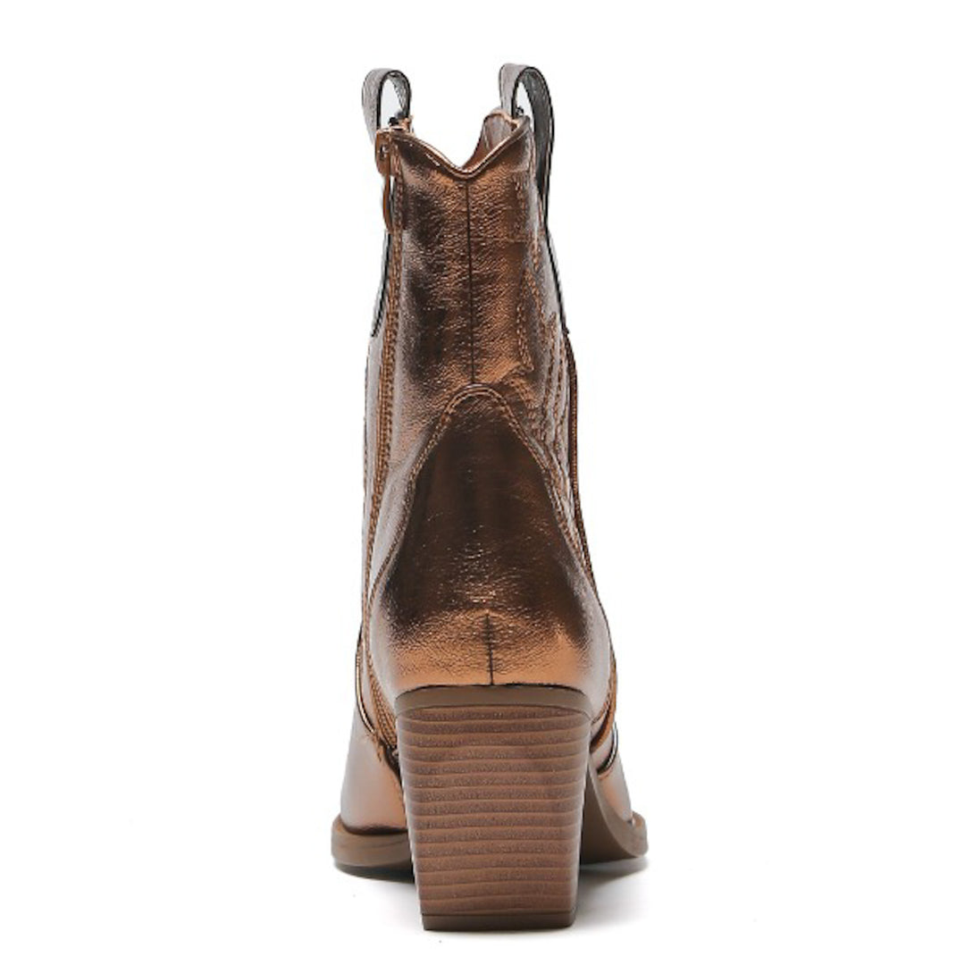 Smile Favorites Cowboylaarzen  Brons Metallic Kort Star