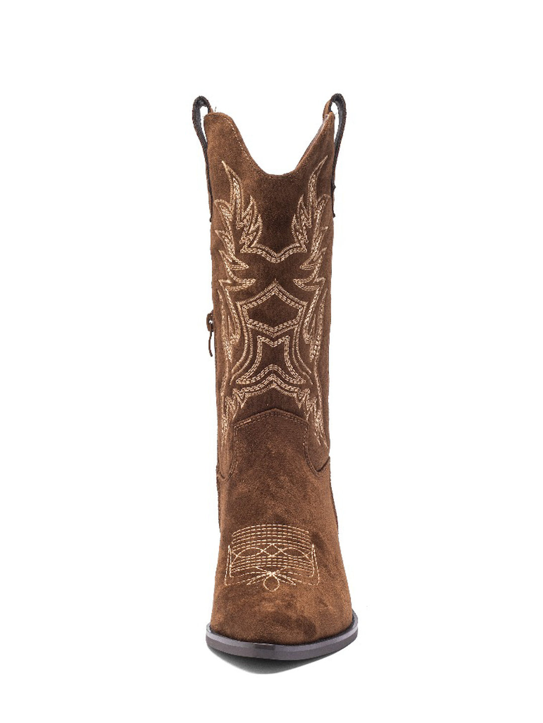Smile Favorites Cowboylaarzen Bruin Suedine Stiksels Beige