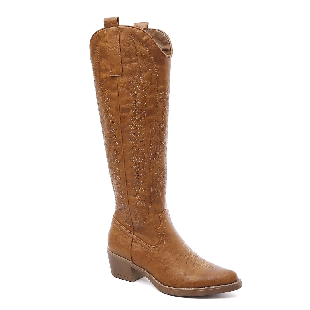 Smile Favorites Cowboylaarzen Camel hoog imitatieleer