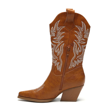 Smile Favorites Cowboylaarzen Camel Stiksels Beige