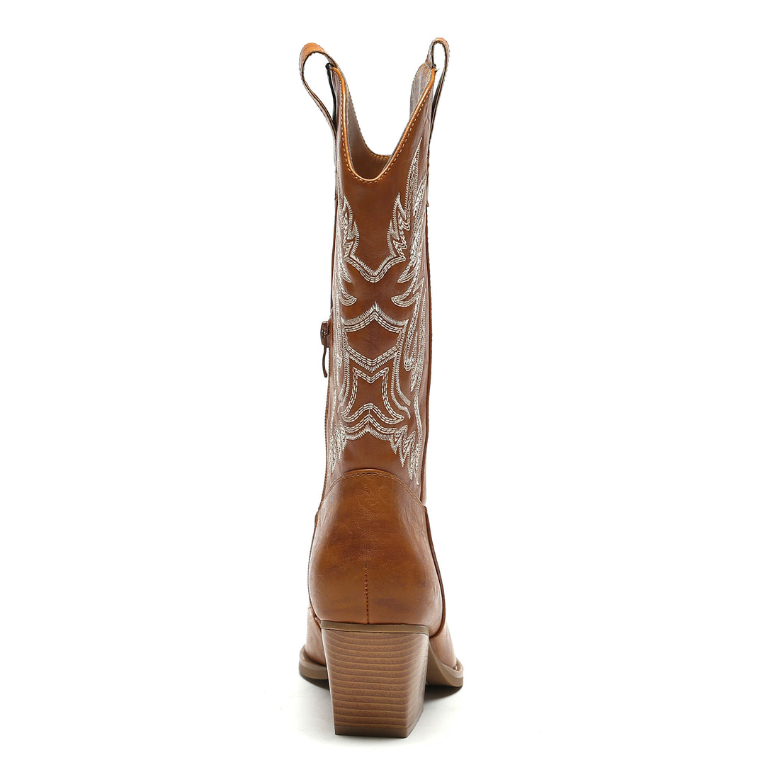 Smile Favorites Cowboylaarzen Camel Stiksels Beige