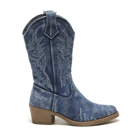 Smile Favorites Cowboylaarzen Donker Blauw Denim