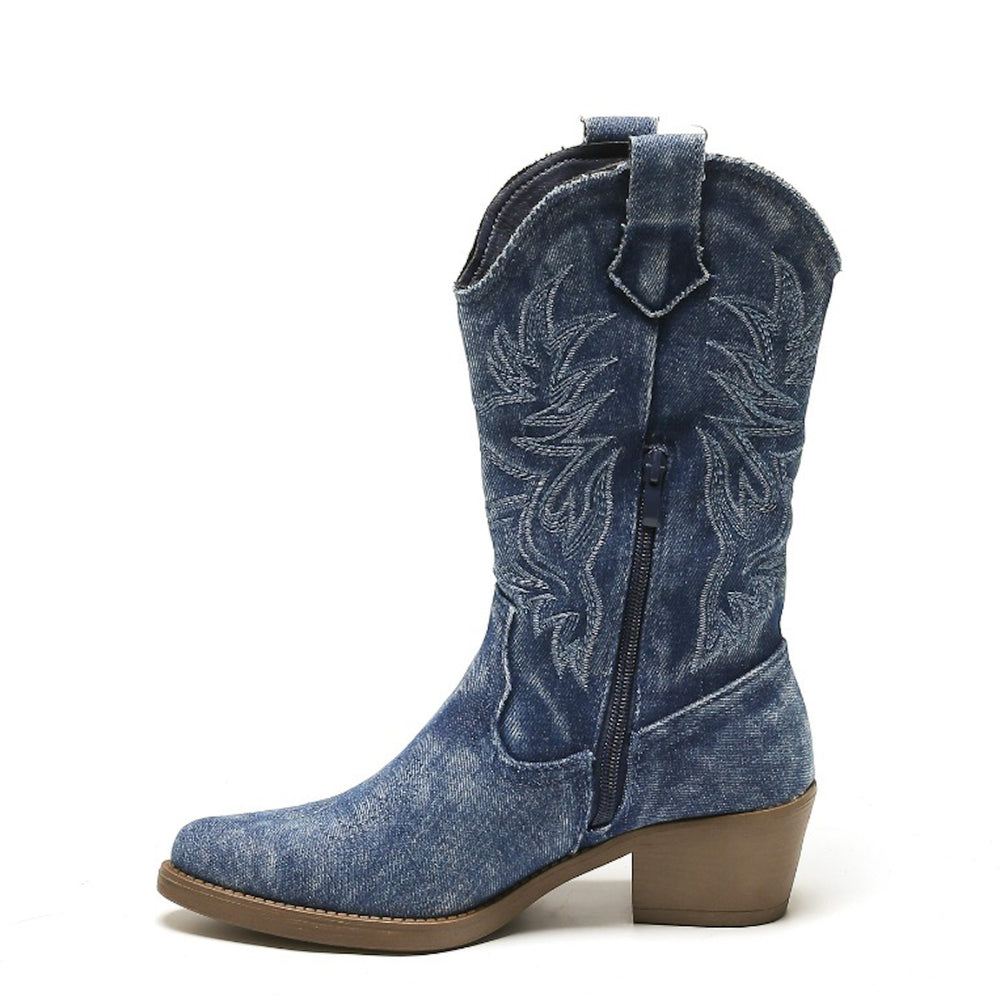 Smile Favorites Cowboylaarzen Donker Blauw Denim