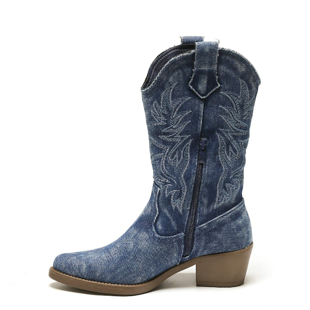 Smile Favorites Cowboylaarzen Donker Blauw Denim