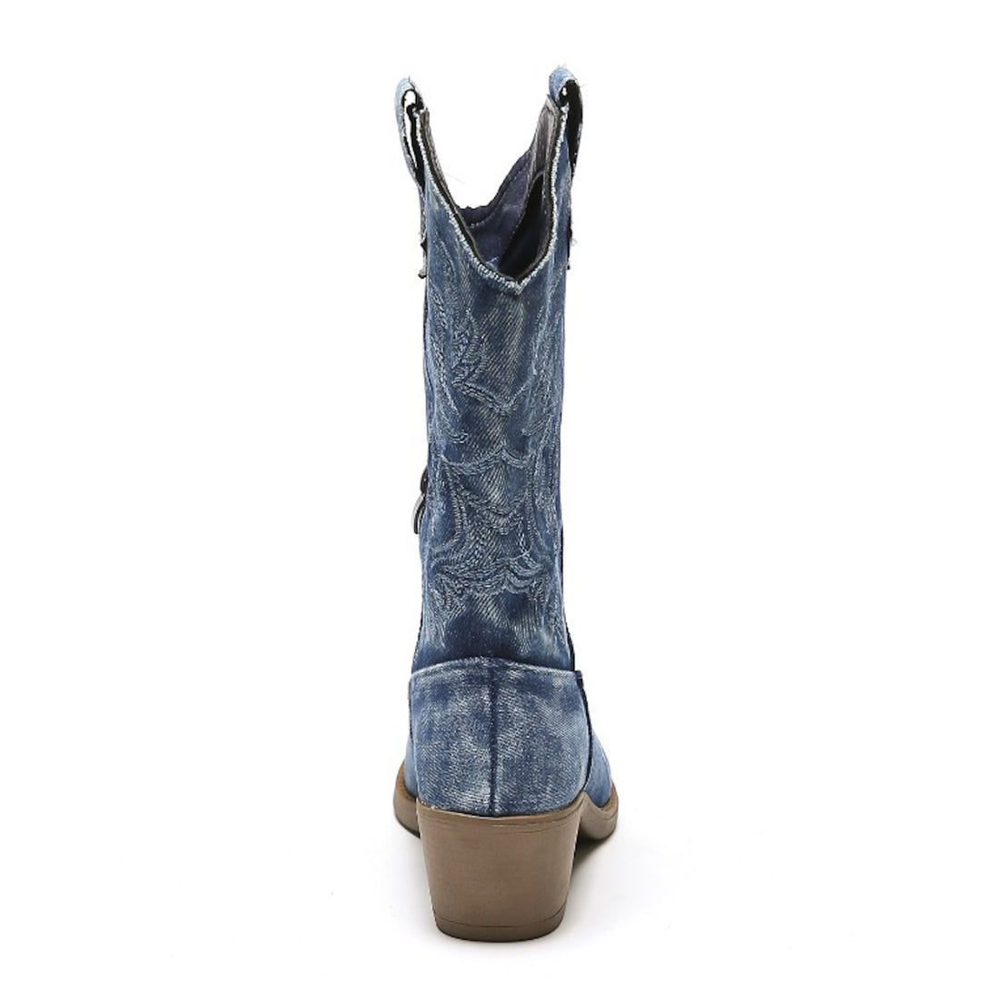 Smile Favorites Cowboylaarzen Donker Blauw Denim