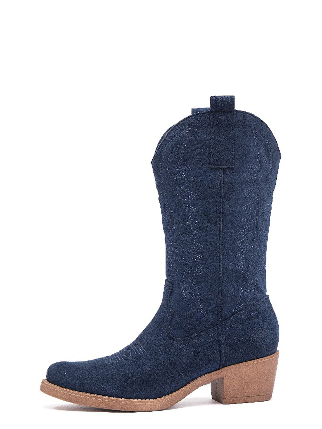 Smile Favorites Cowboylaarzen Donker Blauw Suedine