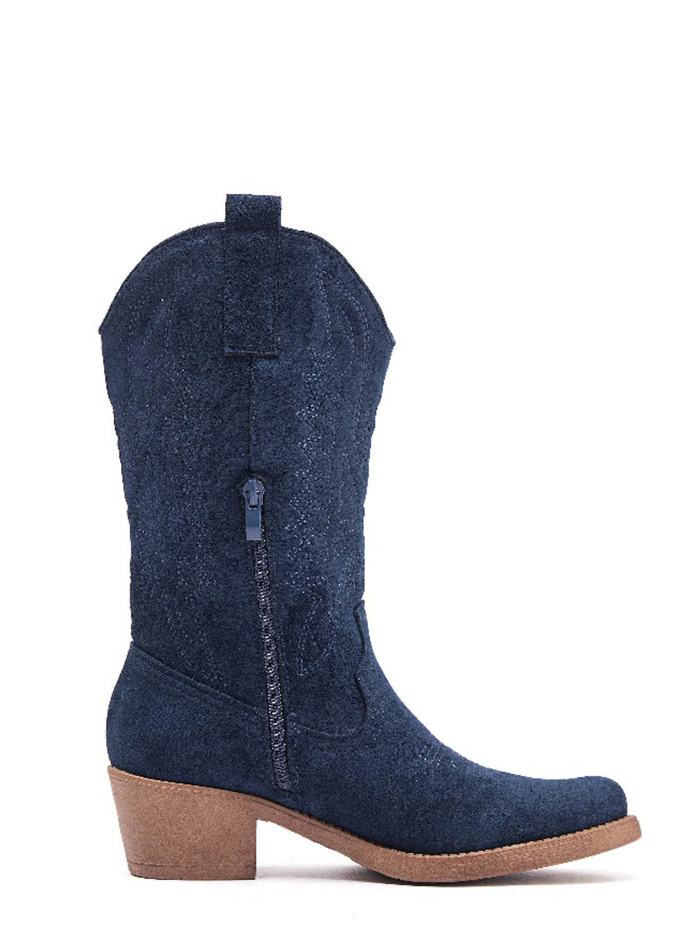 Smile Favorites Cowboylaarzen Donker Blauw Suedine