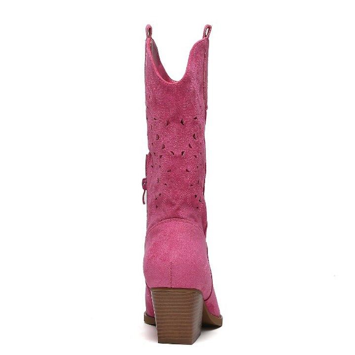 Smile Favorites Cowboylaarzen Fuchsia Suède Western