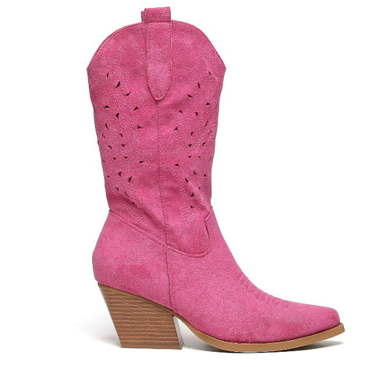 Smile Favorites Cowboylaarzen Fuchsia Suède Western