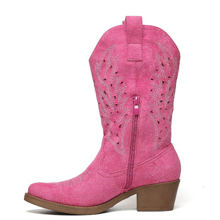 Smile Favorites Cowboylaarzen Fuchsia Suedine Western