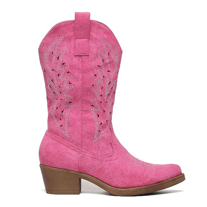 Smile Favorites Cowboylaarzen Fuchsia Suedine Western