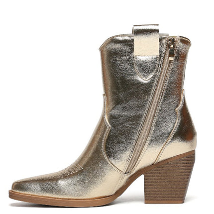 Smile Favorites Cowboylaarzen Goud Kort Star