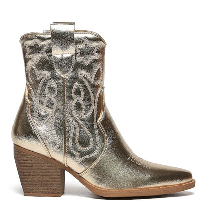 Smile Favorites Cowboylaarzen Goud Kort Star