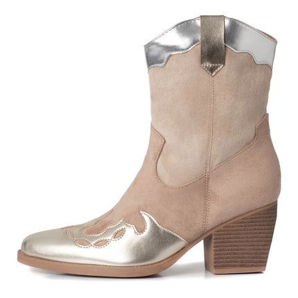Smile Favorites Cowboylaarzen Goud Metallic Kort