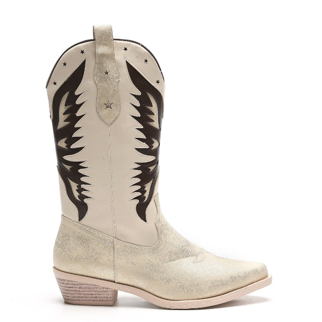Smile Favorites Cowboylaarzen Goud Star Beige