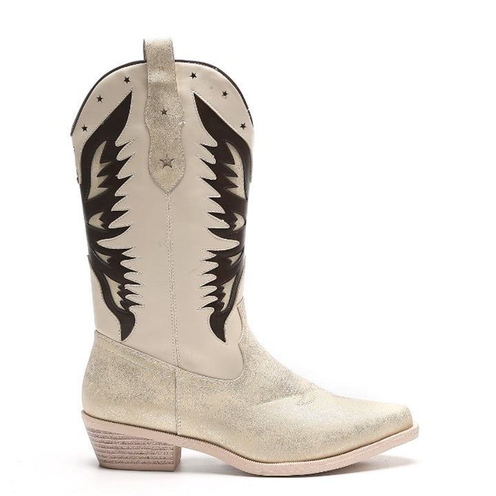 Smile Favorites Cowboylaarzen Goud Star Beige