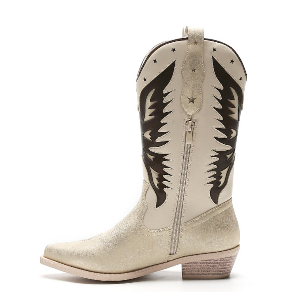 Smile Favorites Cowboylaarzen Goud Star Beige