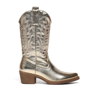 Smile Favorites Cowboylaarzen Goud Stiksels