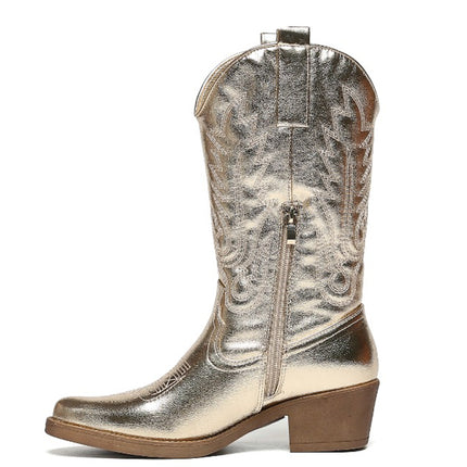 Smile Favorites Cowboylaarzen Goud Stiksels