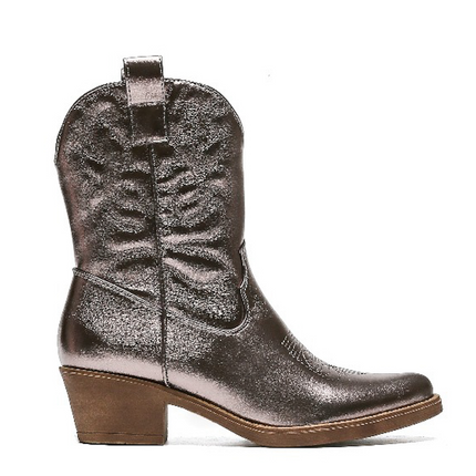 Smile Favorites Cowboylaarzen Gun Metallic Kort Stiksels