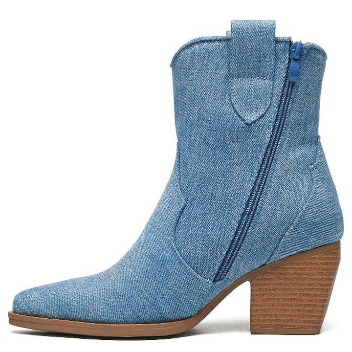 Smile Favorites Cowboylaarzen Jeans Blauw Kort Star