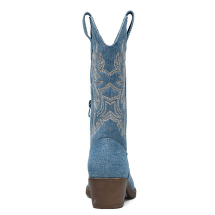 Smile Favorites Cowboylaarzen Jeans Blauw Stiksels