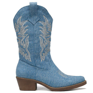 Smile Favorites Cowboylaarzen Jeans Blauw Stiksels