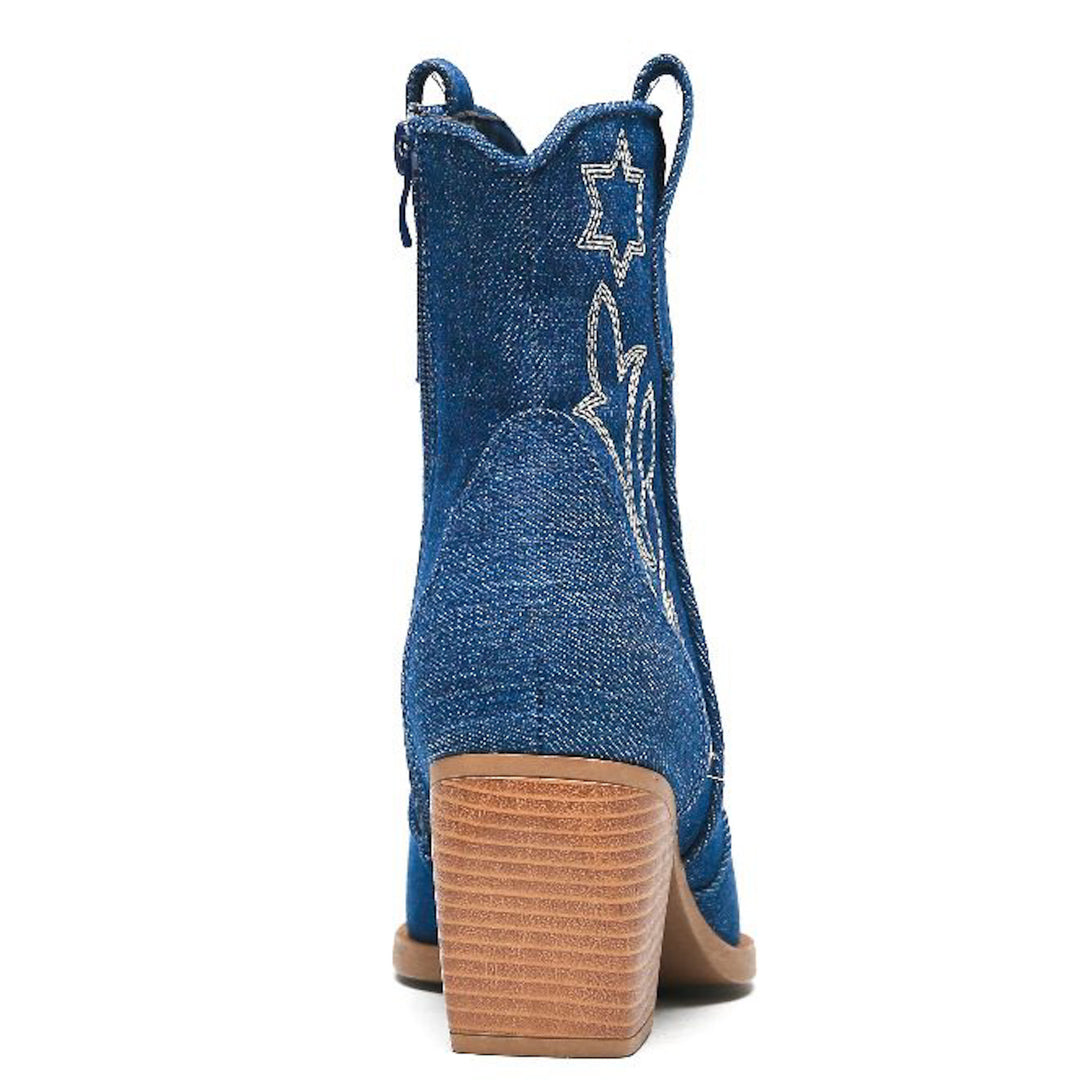 Smile Favorites Cowboylaarzen Jeans Donker Blauw Kort Star