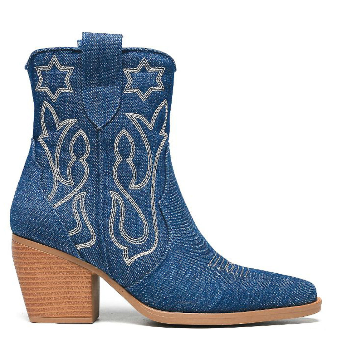 Smile Favorites Cowboylaarzen Jeans Donker Blauw Kort Star