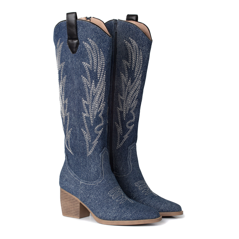 Smile Favorites Cowboylaarzen Jeans Donker hoog