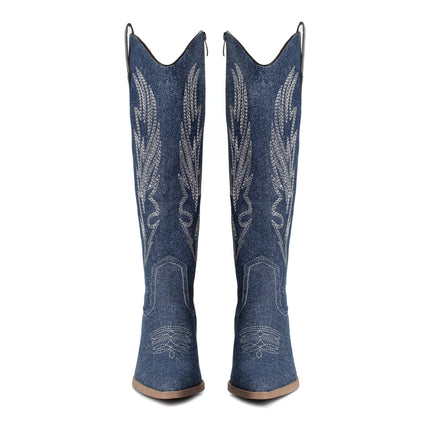 Smile Favorites Cowboylaarzen Jeans Donker hoog