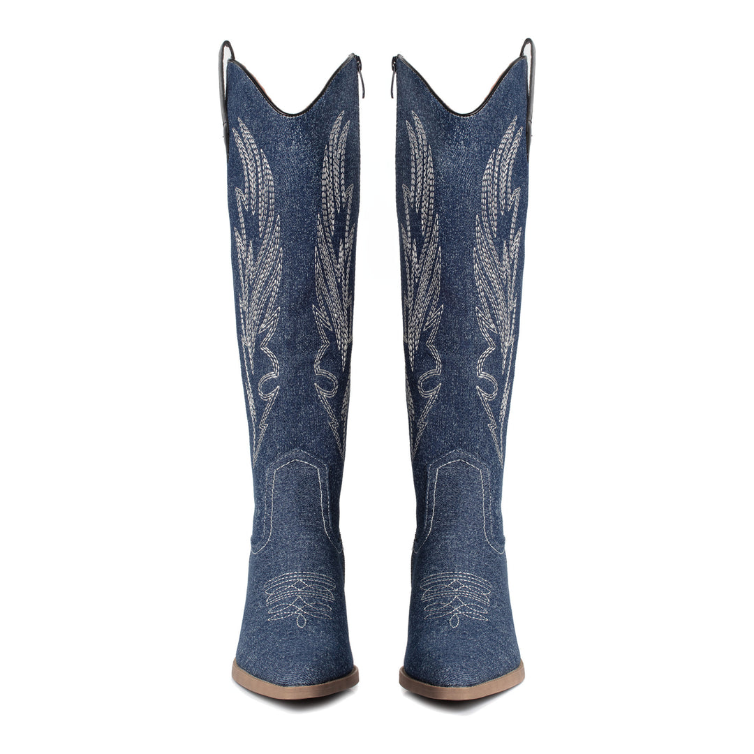 Smile Favorites Cowboylaarzen Jeans Donker hoog