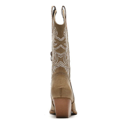 Smile Favorites Cowboylaarzen Khaki Stiksels Beige
