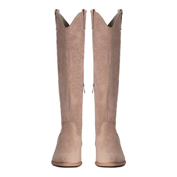 Smile Favorites Cowboylaarzen Khaki Suedine hoog