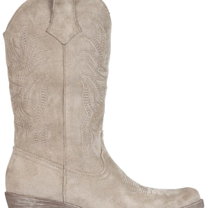 Smile Favorites Cowboylaarzen Khaki Suedine Stiksels