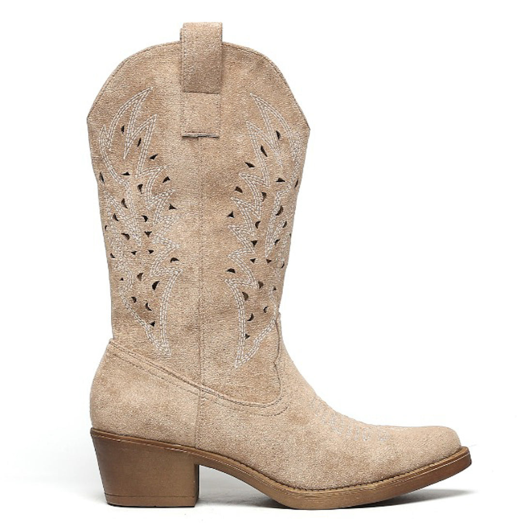 Smile Favorites Cowboylaarzen Khaki Suedine Western