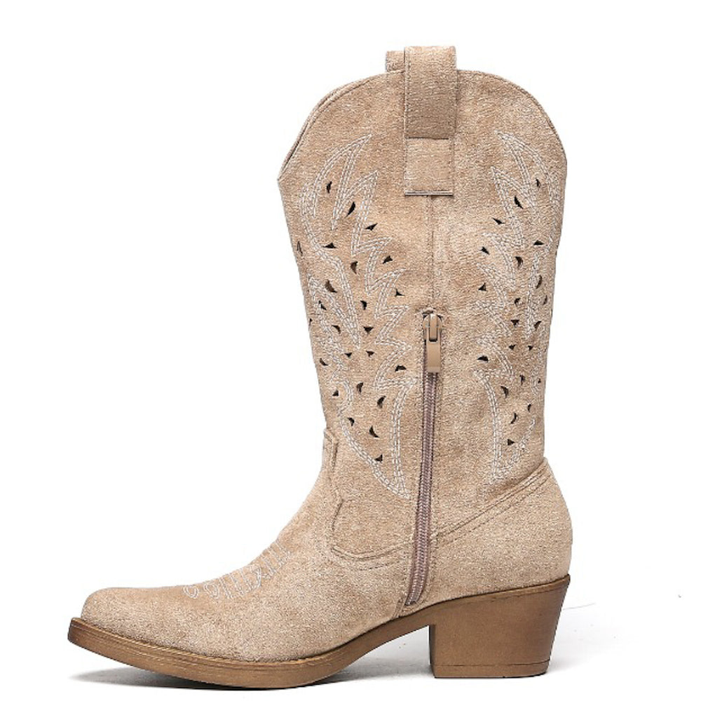 Smile Favorites Cowboylaarzen Khaki Suedine Western