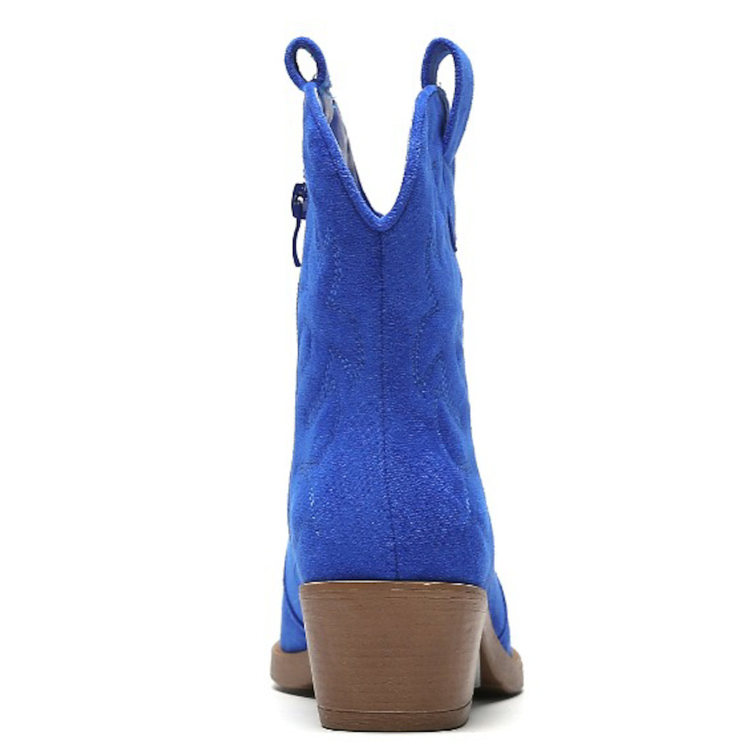 Smile Favorites Cowboylaarzen kort Kobalt Blauw