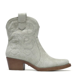 Smile Favorites Cowboylaarzen kort Olive Suède