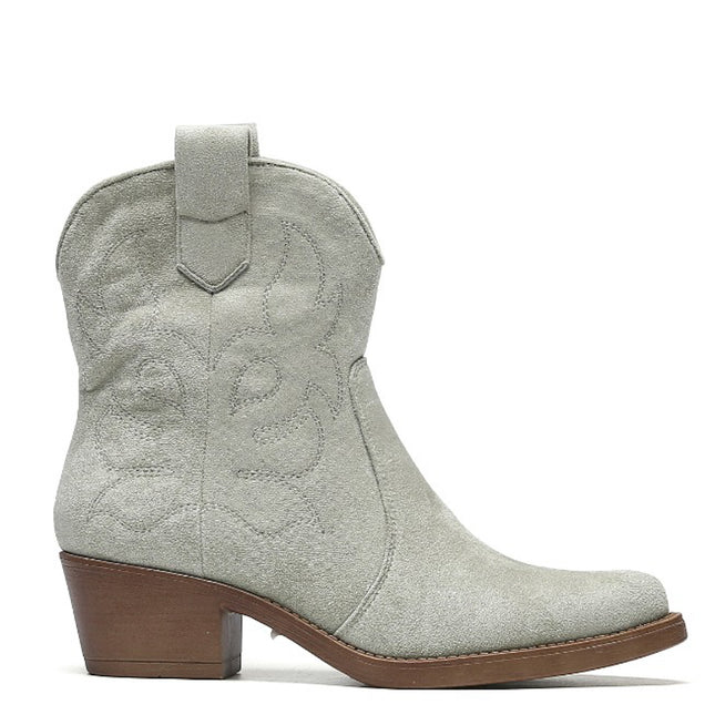 Smile Favorites Cowboylaarzen kort Olive Suède