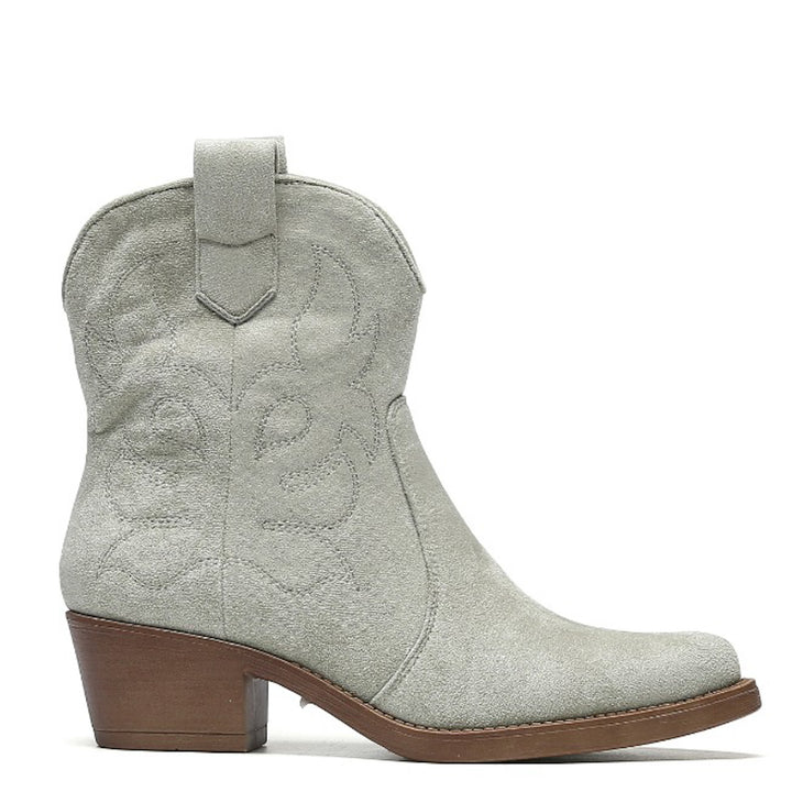 Smile Favorites Cowboylaarzen kort Olive Suède