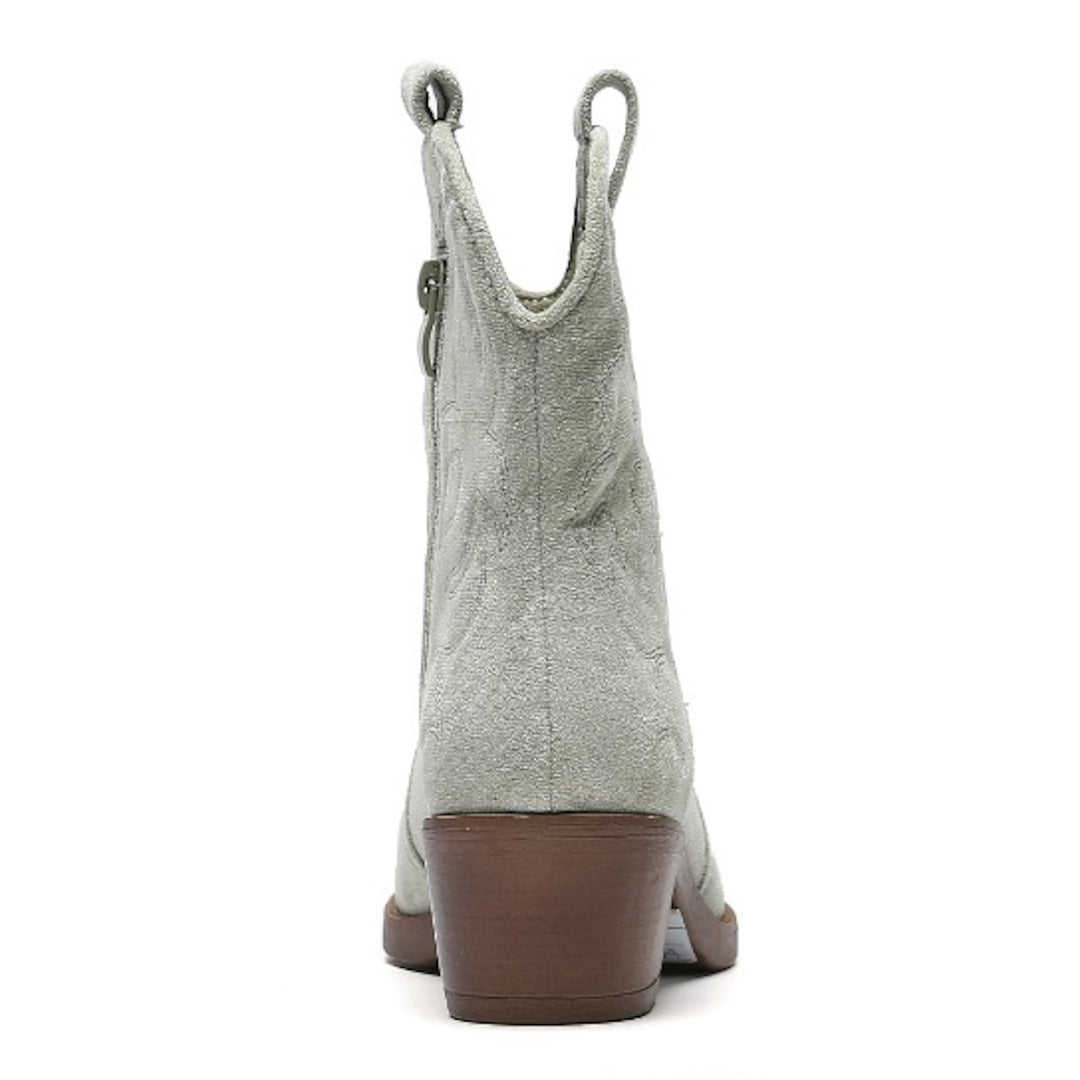 Smile Favorites Cowboylaarzen kort Olive Suède