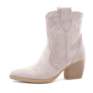 Smile Favorites Cowboylaarzen Kort Star Beige Suède