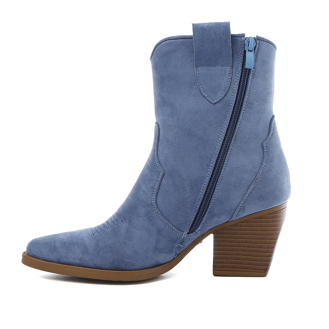 Smile Favorites Cowboylaarzen Kort Star Blauw Suède