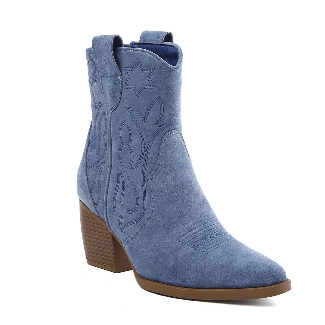 Smile Favorites Cowboylaarzen Kort Star Blauw Suède
